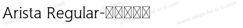 Arista Regular字体转换